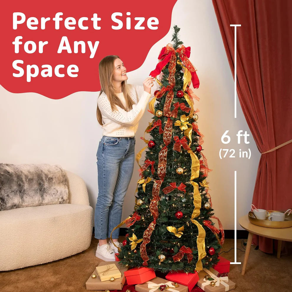 Fully Decorated Pop-Up Christmas Tree