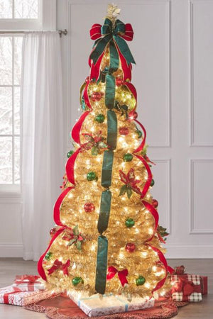 Fully Decorated Pop-Up Christmas Tree