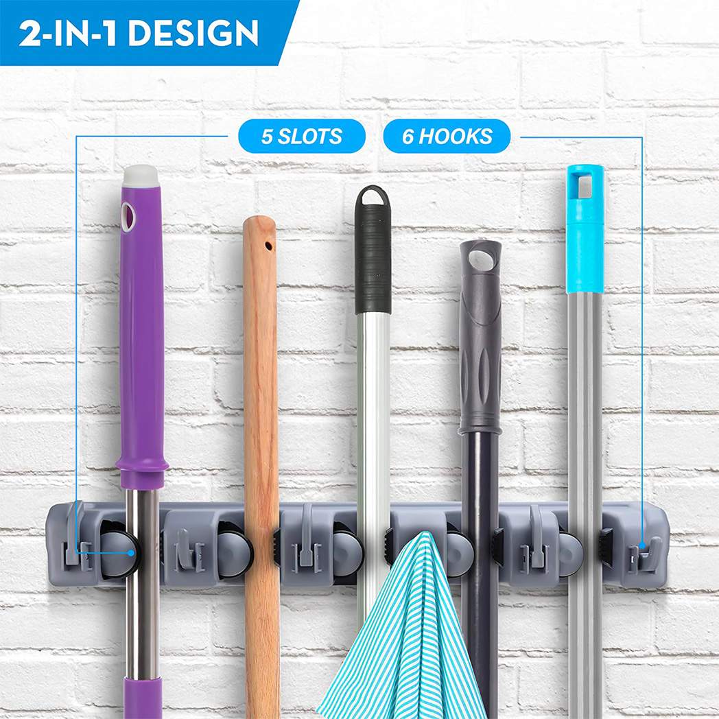 Mop Broom Storage Organizer